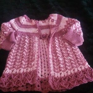 Handmade Crochet toddler girl jacket